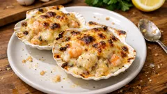 Coquilles de poisson et Saint-Jacques gratinées : la recette chic et facile à préparer d’avance