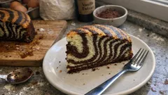 Gâteau zèbre facile : un marbré vanille-cacao bien net à la découpe