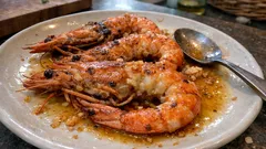 Gambas au four en 10 minutes : vin blanc, huile d’olive et jus à saucer