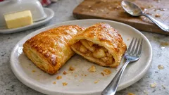 Chaussons aux pommes express : croustillants au four avec une simple pâte feuilletée