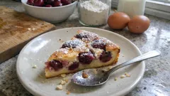 Clafoutis aux cerises fondant : la recette simple, avec une pâte bien lisse sans grumeaux