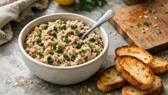 Rillettes de thon au fromage frais : la tartinade minute qui change l’apéro