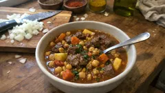 Ragoût d’agneau à la marocaine : pois chiches, épices douces et viande fondante