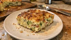 Quiche sans pâte courgettes-lardons : fondante, dorée, et prête sans prise de tête