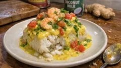 Dos de cabillaud vapeur, curry et lait de coco : la sauce minute qui change tout