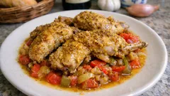 Lapin au four sans matière grasse : tendre, parfumé au curry et à la moutarde