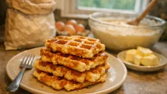 Gaufres façon quatre-quarts : moelleuses au cœur, dorées au gaufrier