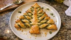 Sapins feuilletés au pesto : l’apéro de Noël prêt en 15 minutes