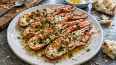 Scampis grillés au beurre citronné : prêts en 10 minutes, légèrement croustillants