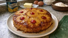 Gâteau renversé à l’ananas facile : caramel brillant et mie bien moelleuse