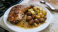 Cuisse de dinde aux marrons au four : une sauce au vin blanc qui fait tout