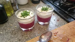 Verrines mousse de betterave et chèvre frais : l’entrée froide chic et simple