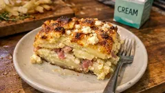 Gratin fermier pommes de terre, jambon et feta : simple, doré et réconfortant