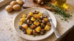 Pommes de terre aux champignons au four : fondantes et dorées, tout simplement