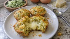 Moelleux de courgettes au cœur de Kiri : petites bouchées fondantes au four