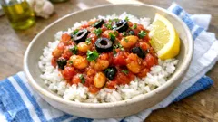 Ragoût végétarien aux haricots blancs et tomate : simple, généreux, avec du riz