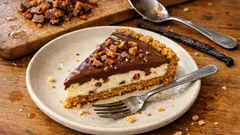 Tarte aux Daim façon Ikea : crème vanillée, ganache au chocolat au lait et éclats croquants